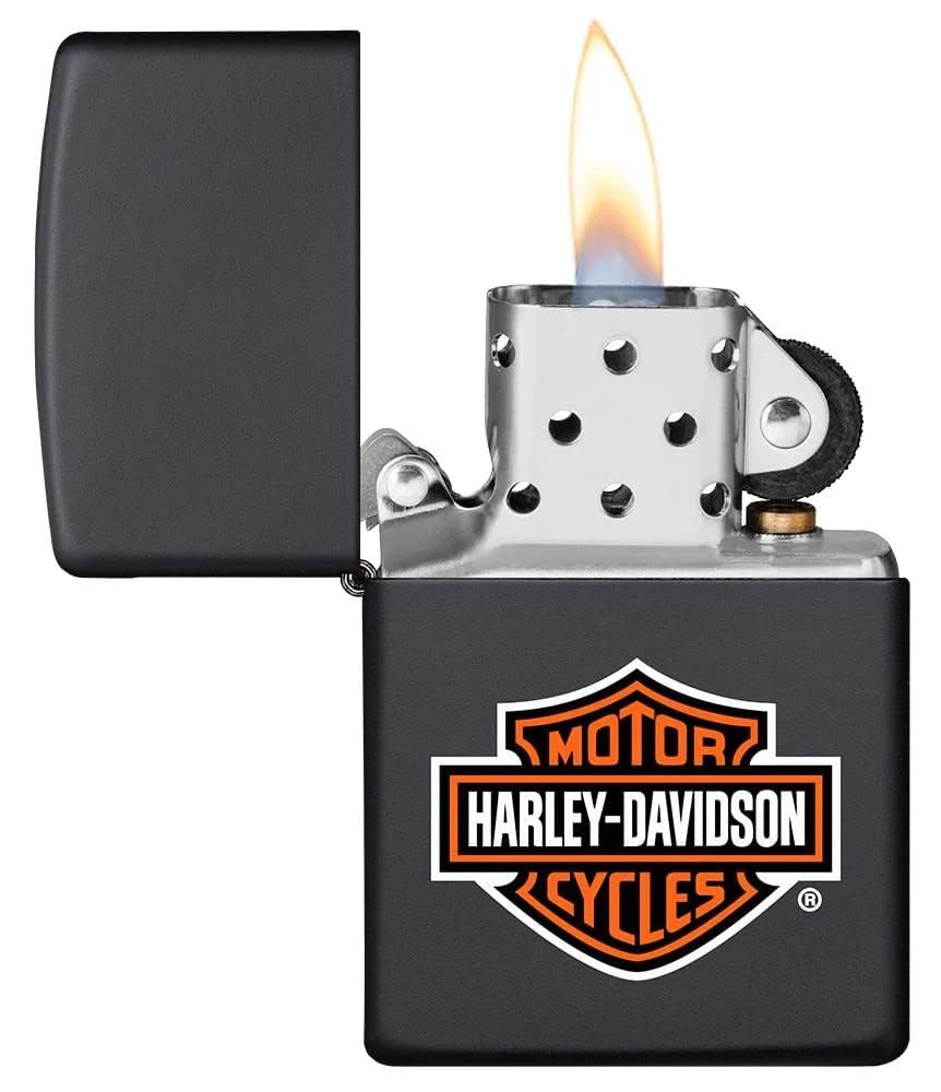 Personalized Zippo Harleey-Daviddson Windproof Oil Lighter Engraving - Christmas, Halloween & Valentines Day Gift (Silver Eng)