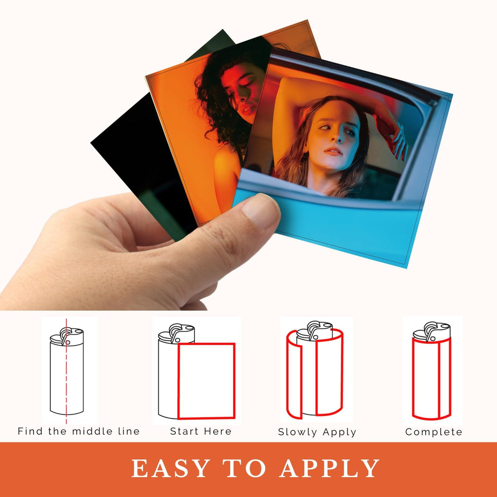Custom Lighter Stickers with Own Pictures, Personalize Lighters PVC Film Wraps Reusable up to 3 Times - 4 Pack Upload 4 Photos Suitable for Bic Pocket Lighter Ideal for Gifts(Lighter Not Included)