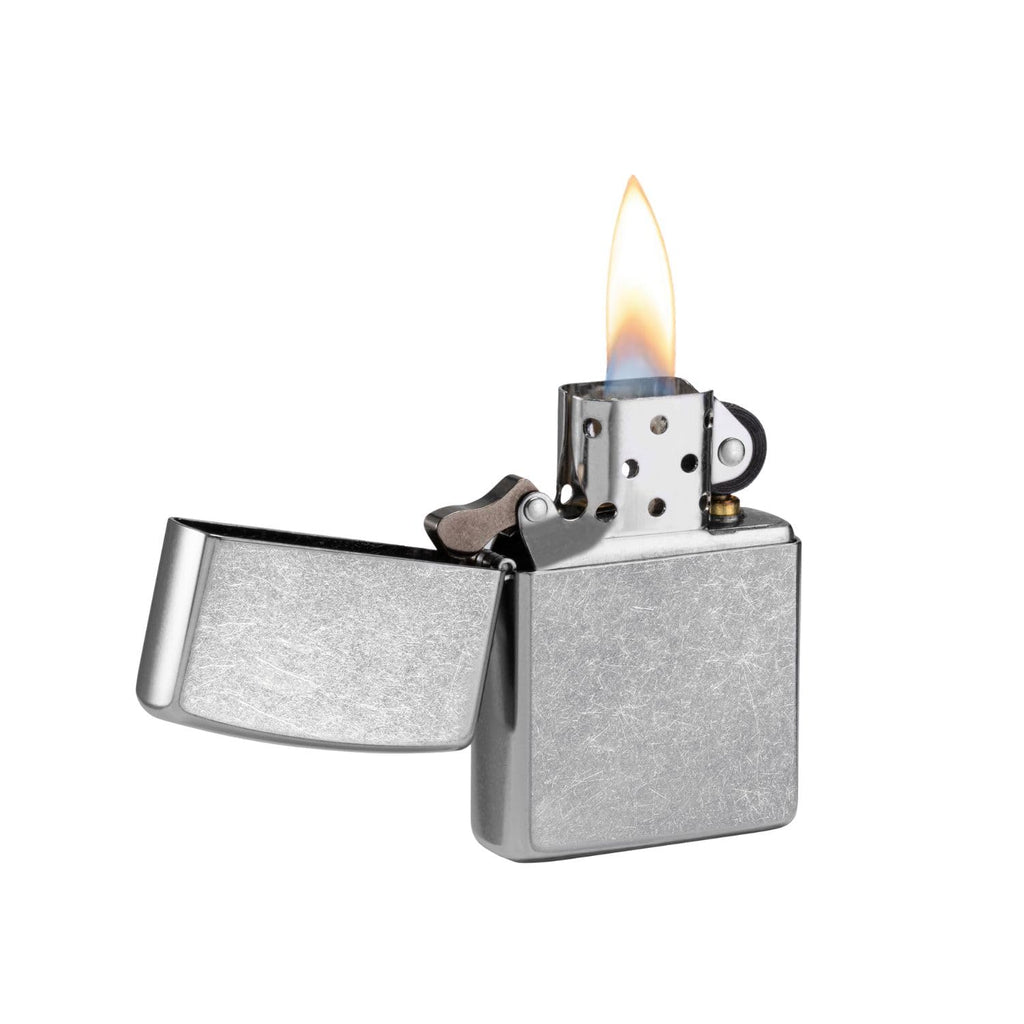 Zippo Antique Silver Plate Pocket Lighter - Windproof & Refillable Flip-Top Metal Lighter - Everyday Use Pocket Lighters - Luxury Lighters Made in USA