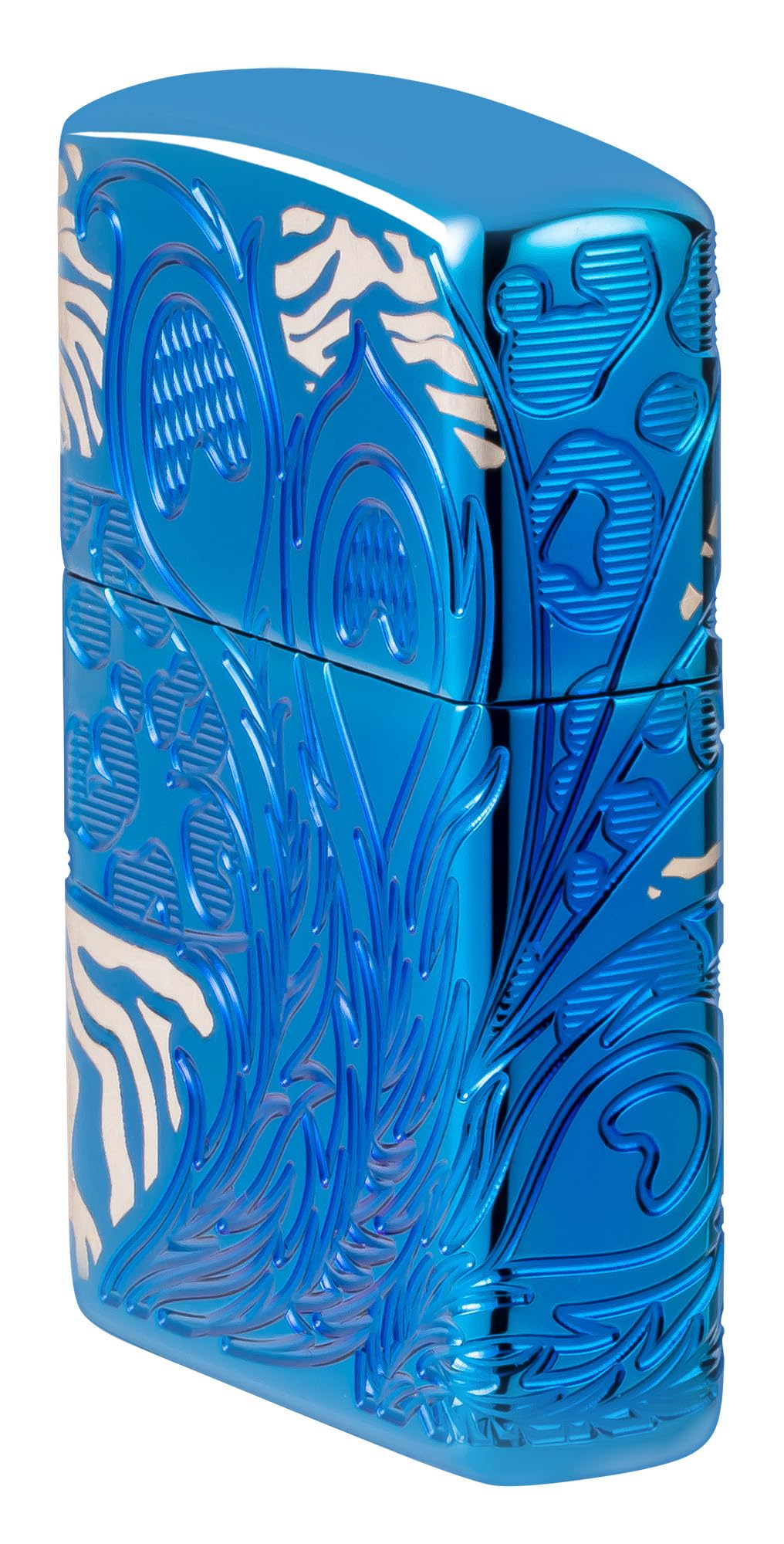 Zippo Animal Flair Design Armor High Polish Blue Pocket Lighter