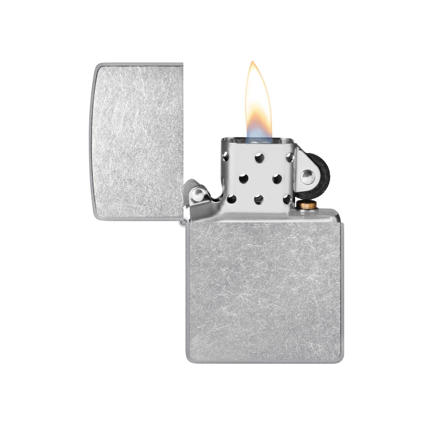Zippo Antique Silver Plate Pocket Lighter - Windproof & Refillable Flip-Top Metal Lighter - Everyday Use Pocket Lighters - Luxury Lighters Made in USA