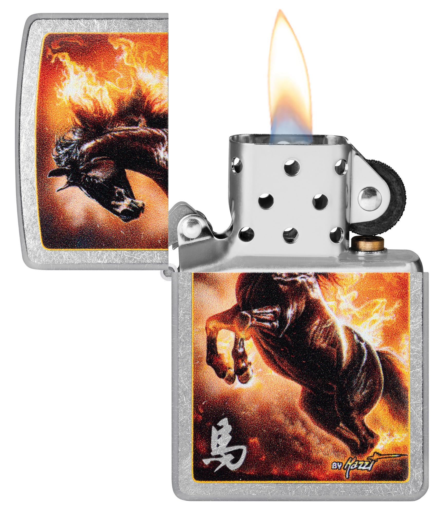 Zippo Animal Flair Design Armor High Polish Blue Pocket Lighter